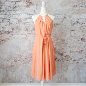 Greylin Women's Leila Keyhole Lattice-Back Dress